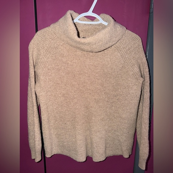 Tahari Sweaters - Woman’s Wool Tahari Tan Cowl Neck Sweater